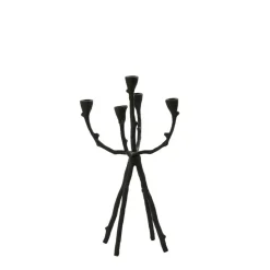 Kandelaar Ranica - Zwart - 31x31x48cm