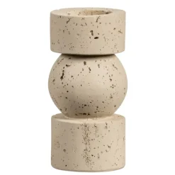 Kandelaar Raven - beige - 16xØ8 cm