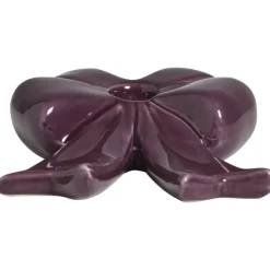 Kandelaar Strik - paars - 4x12x15 cm