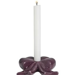 Kandelaar Strik - paars - 4x12x15 cm