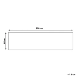 KANGAL - Loper tapijt - Blauw/Rood - 60 x 200 cm - Polyester