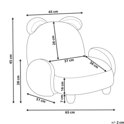 KANNA - Kinderstoel - Beige - Nepbont