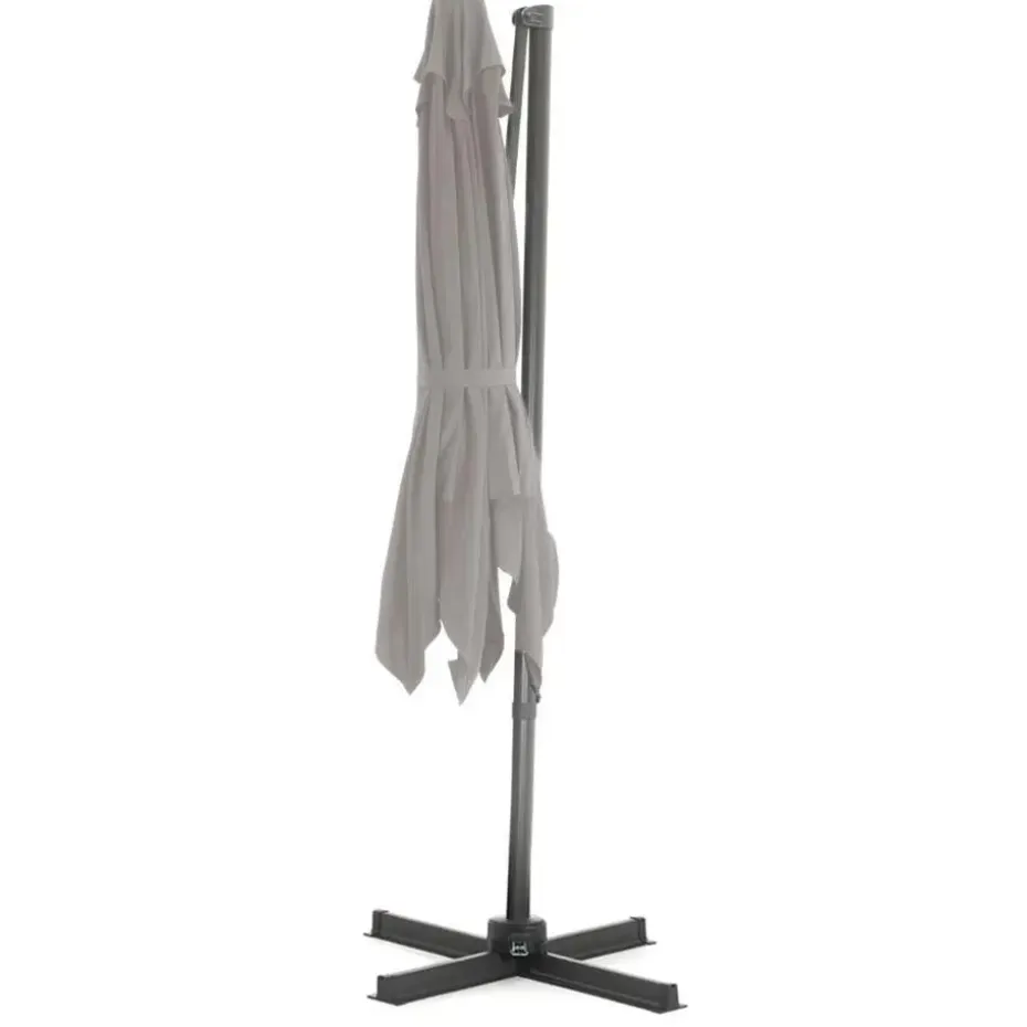 Kantelbare Zweefparasol 250x250 cm -Sterke Zweef Parasol, Licht Grijs