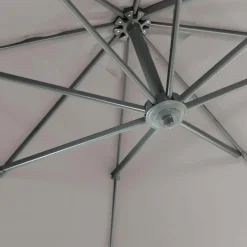 Kantelbare Zweefparasol 250x250 cm -Sterke Zweef Parasol, Licht Grijs