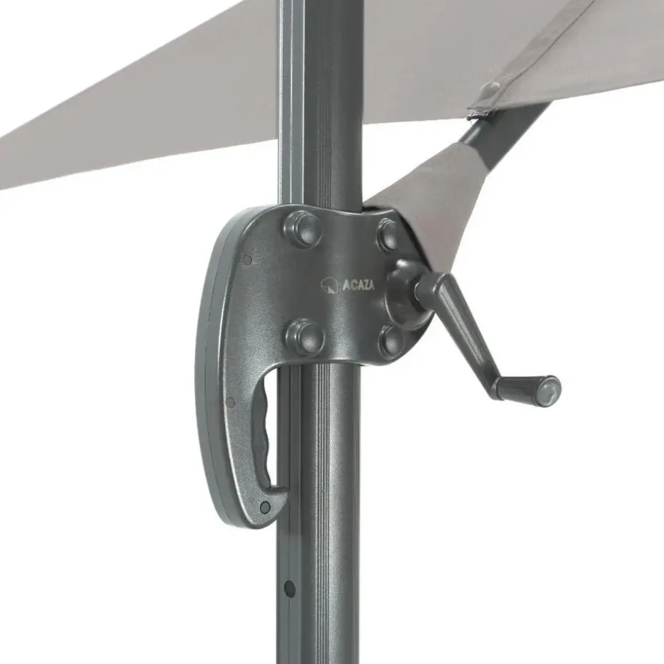 Kantelbare Zweefparasol 250x250 cm -Sterke Zweef Parasol, Licht Grijs