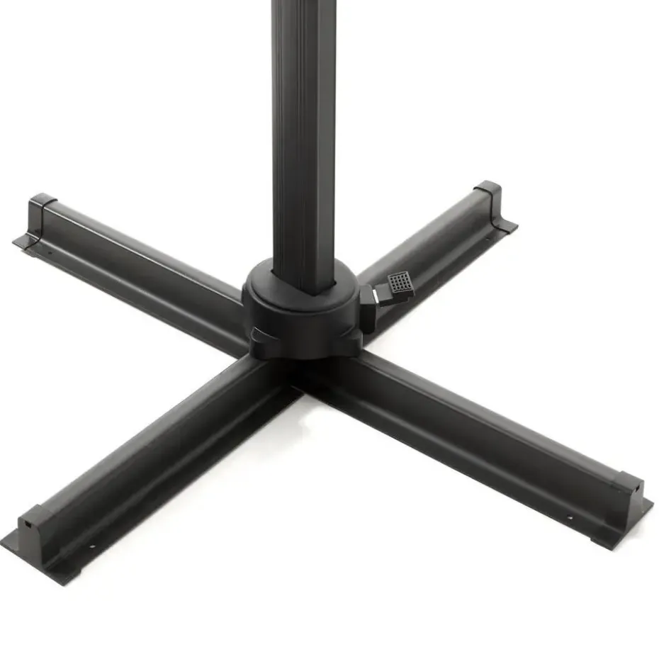 Kantelbare Zweefparasol 250x250 cm -Sterke Zweef Parasol, Licht Grijs