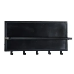 Kapstok Mangohout Zwart - 17x70x32cm - Kapstok Brix Caro