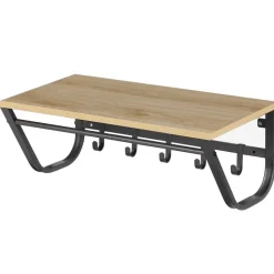 Kapstok voor de Muur - Wandkapstok met Haken in Lichte Eik Kleur - 60 cm Lang