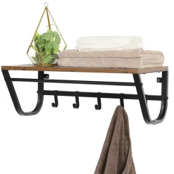 Kapstok voor de Muur of Wand - Rustiek Bruin - Vintage