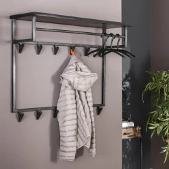 Kapstok Yucon Hoog 12 Haken Hoedenplank