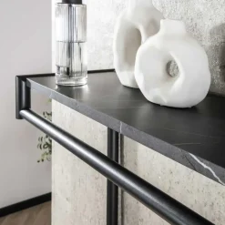 Kapstok Zwart Metaal - 20-Haaks - 100x27x80cm - Roede