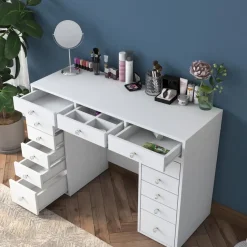 Kaptafel Wit Hout - 120x44,5x81,6cm - Beyas