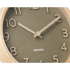Karlsson - Tafelklok Pure Wood Grain - Mosgroen