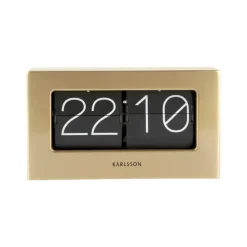 Karlsson - Wand/Tafelklok Boxed Flip - Verguld