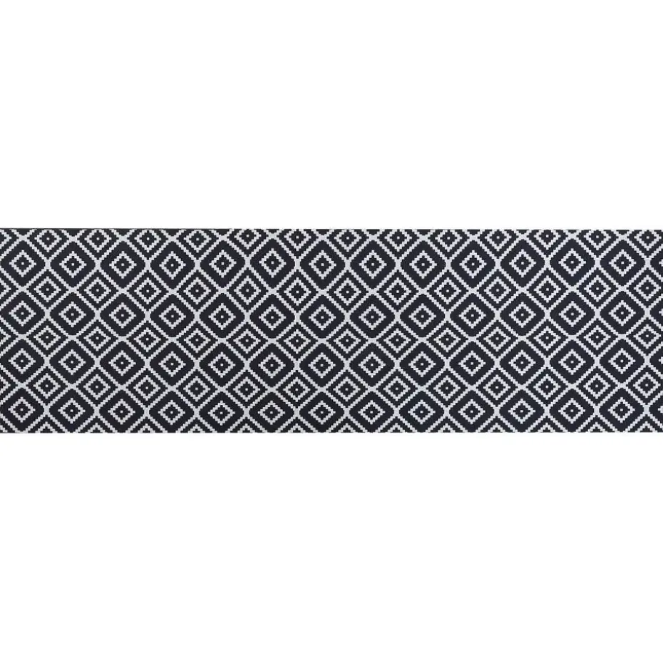 KARUNGAL - Loper - Zwart - 60 x 200 cm - Polyester