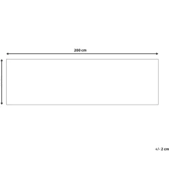 KARUNGAL - Loper - Zwart - 60 x 200 cm - Polyester