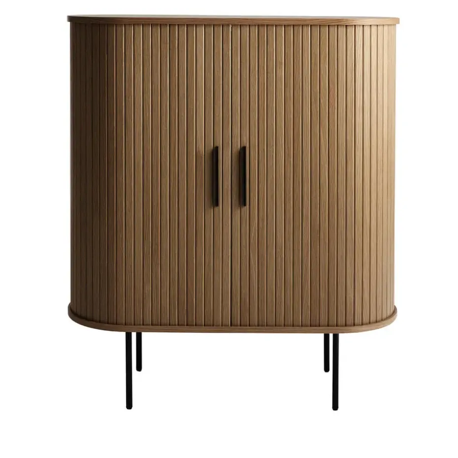 Kast Donker Eikenhout - Incl Glazenrek - 118cm - Nola