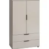 Kast Lucca 2-deurs - greige - 140x81x40 cm