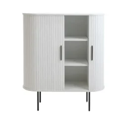 Kast Metaal Eikenhout Wit - 100x40x118cm - Nola