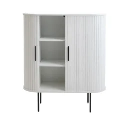Kast Metaal Eikenhout Wit - 100x40x118cm - Nola