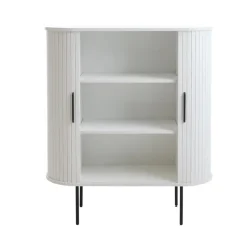 Kast Metaal Eikenhout Wit - 100x40x118cm - Nola