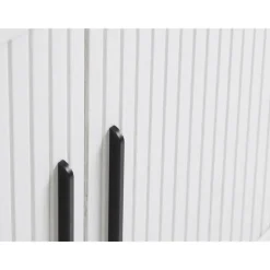 Kast Metaal Eikenhout Wit - 100x40x118cm - Nola