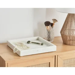 KATERINI - Decoratief dienblad - Wit - Marmer