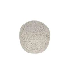 KAYSERI - Poef - Beige - 40 cm - Katoen