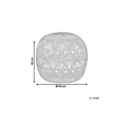 KAYSERI - Poef - Beige - 40 cm - Katoen