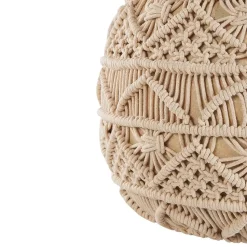 KAYSERI - Poef - Beige - 40 cm - Katoen