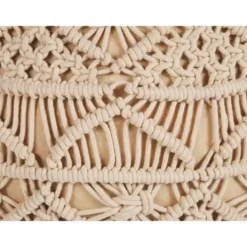 KAYSERI - Poef - Beige - 40 cm - Katoen