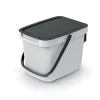 Keden GFT aanrecht afvalbak - creme wit - 6L - 20 x 26 x 20 cm