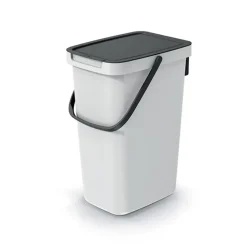 Keden GFT aanrecht afvalbak - creme wit - 12L - 20 x 26 x 37 cm