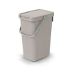 Keden GFT aanrecht afvalbak - beige - 12L - 20 x 26 x 37 cm