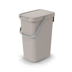 Keden GFT aanrecht afvalbak - beige - 12L - 20 x 26 x 37 cm