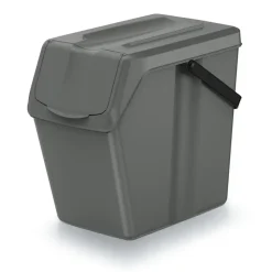 Keden Sorteer afvalbak/emmer - steengrijs - 25L - 24 x 40 x 37 cm