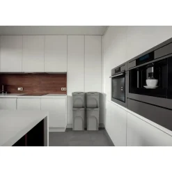 Keden Sorteer afvalbak/emmer - steengrijs - 25L - 24 x 40 x 37 cm