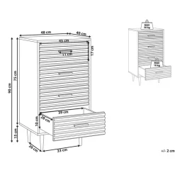 KEITH - Ladekast - Donkerhout - MDF