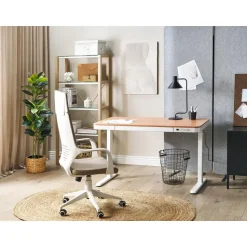 KENLY - Verstelbaar bureau - Wit - 120 cm - Vezelplaat