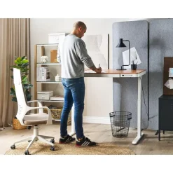 KENLY - Verstelbaar bureau - Wit - 120 cm - Vezelplaat