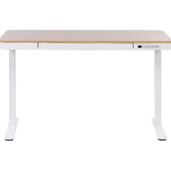 KENLY - Verstelbaar bureau - Wit - 120 cm - Vezelplaat