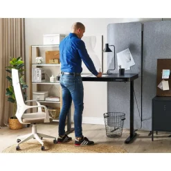 KENLY - Verstelbaar bureau - Zwart - 120 cm - Vezelplaat