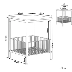 KENNER - Bijzettafel - Zwart - Vezelplaat