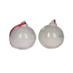 Kerstballen - 2 stuks - DIY - 8 cm - inclusief kwast en verf