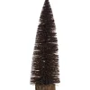 Kerstboom met glitters bruin kunststof - 35 cm hoog