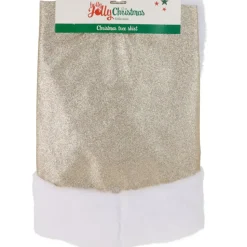 Kerstboomrok - champagne goud - metallic - D90 cm - polyester