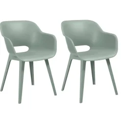 Keter Akola Tuinstoelen - 2 stuks -56.5x55x80cm - Vintage Green
