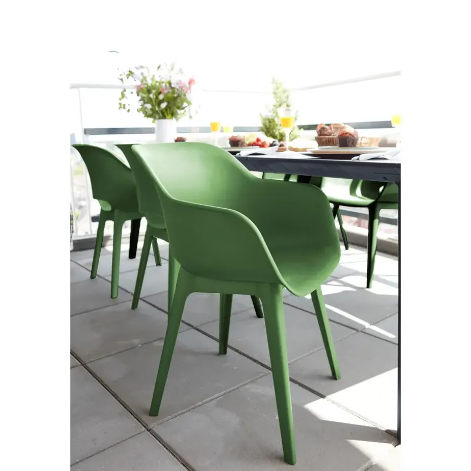 Keter Akola Tuinstoelen - 2 stuks -56.5x55x80cm - Olijf Groen