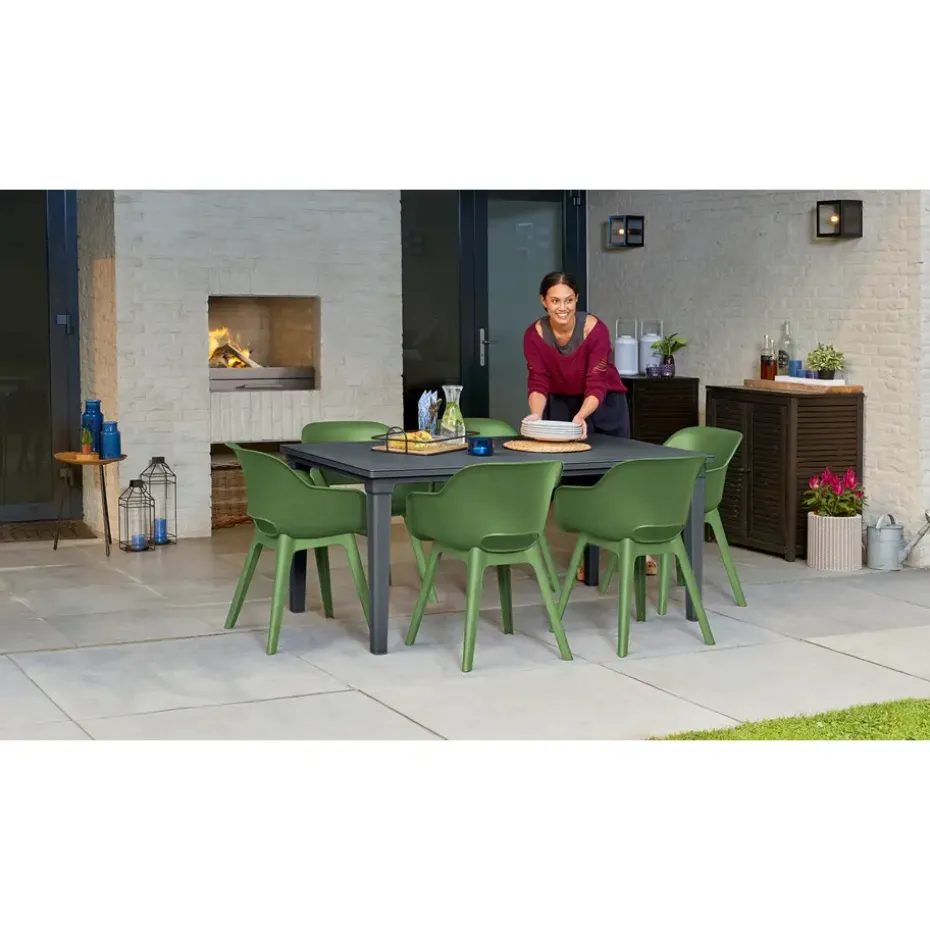 Keter Akola Tuinstoelen - 2 stuks -56.5x55x80cm - Olijf Groen