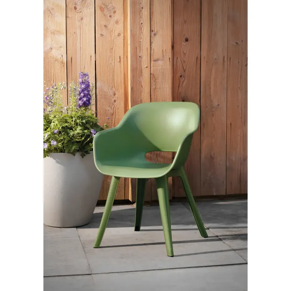 Keter Akola Tuinstoelen - 2 stuks -56.5x55x80cm - Olijf Groen